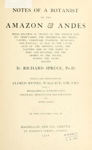 Cover of Notes of a Botanist on the Amazon and the Andes by Richard Spruce