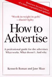 Cover of How to Advertise by Kenneth Roman