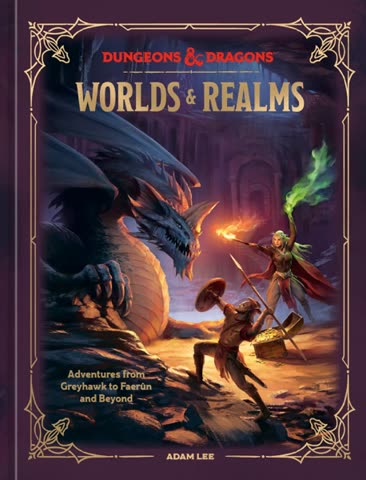 Cover of Worlds and Realms: 50 Years of Dungeons & Dragons by Adam Lee