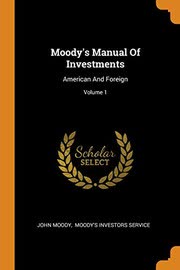 Cover of Moody's Manual