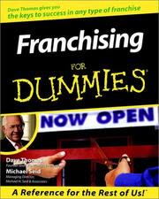 Cover of Franchising For Dummies