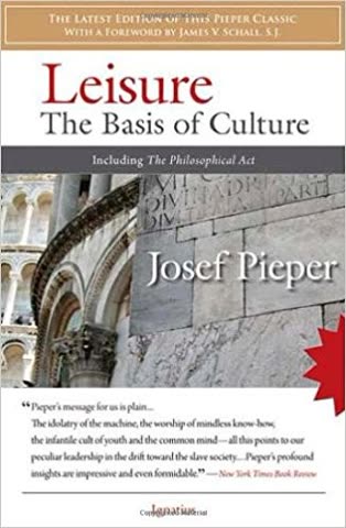 Cover of Leisure, the Basis of Culture