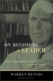 Cover of On Becoming a Leader by Warren Bennis