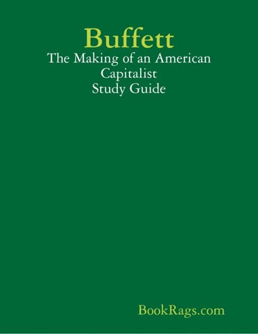 Cover of The Making of an American Capitalist: The Life and Times of Warren Buffett by Roger Lowenstein