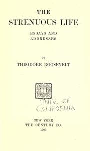 Cover of The Strenuous Life by Theodore Roosevelt