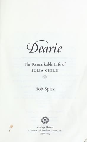 Cover of Dearie: The Remarkable Life of Julia Child