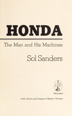 Cover of Honda: The Man and His Machines