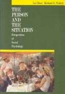 Cover of The Person and the Situation by Lee Ross and Richard E. Nisbett