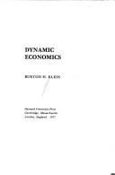 Cover of Dynamic Economics by Burton Klein