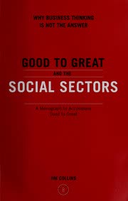 Cover of Good to Great and the Social Sectors by Jim Collins