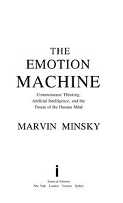 Cover of The Emotion Machine by Marvin Minsky