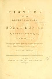 Cover of The History of the Decline and Fall of the Roman Empire by Edward Gibbon