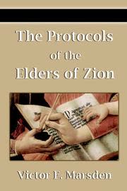Cover of The Protocols of the Elders of Zion