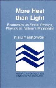 Cover of More Heat Than Light by Philip Mirowski