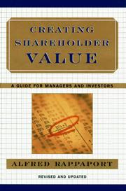 Cover of Creating Shareholder Value by Alfred Rappaport