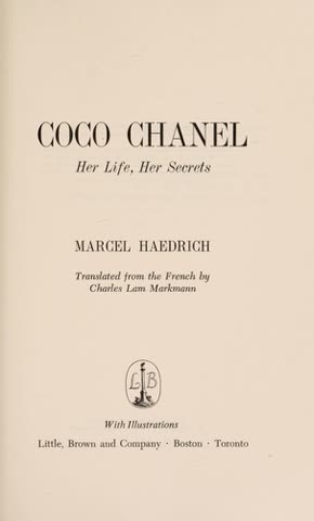 Cover of Coco Chanel, Her Life and Her Secrets by Marcel Haedrich