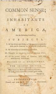 Cover of Common Sense by Thomas Paine