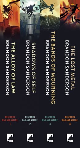 Cover of Mistborn series by Brandon Sanderson