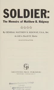 Cover of Soldier: The Memoirs of Matthew B. Ridgway