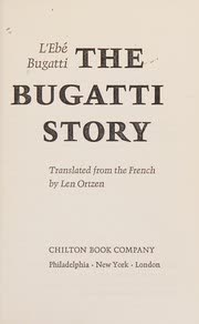 Cover of The Bugatti Story by L'Ébé Bugatti