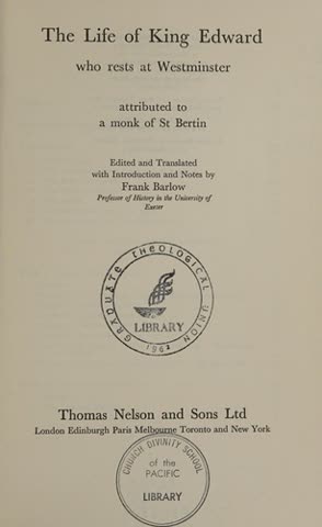Cover of Vita Ædwardi Regis