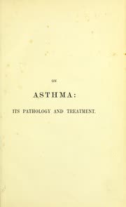 Cover of On Asthma by Salter