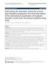 Cover of The International Classification of Headache Disorders