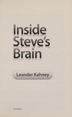 Cover of Inside Steve Jobs' Brain by Leander Kahney