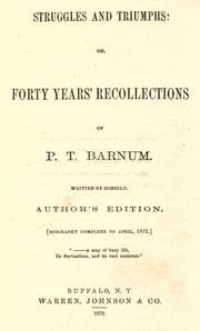 Cover of Struggles and Triumphs by P.T. Barnum