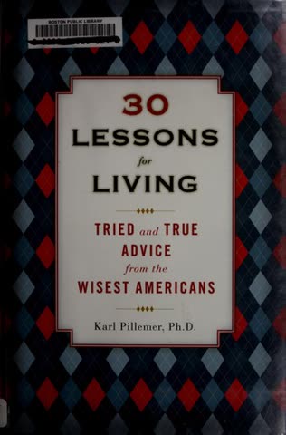 Cover of Thirty Lessons for Living by Karl Pillemer
