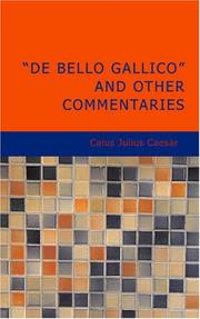 Cover of Commentarii de Bello Gallico by Julius Caesar