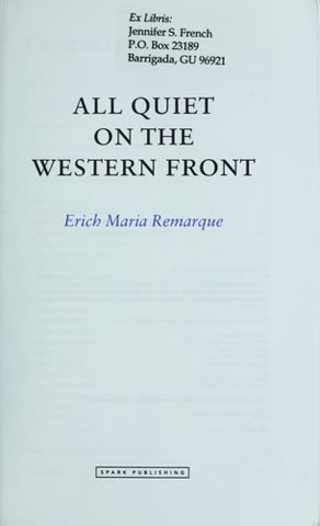Cover of All Quiet on the Western Front