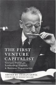 Cover of The First Venture Capitalist by Unknown