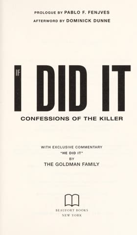 Cover of If I Did It: Confessions of the Killer
