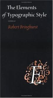 Cover of The Elements of Typographic Style by Robert Bringhurst