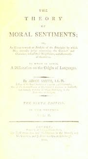Cover of The Theory of Moral Sentiments by Adam Smith