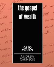 Cover of The Gospel of Wealth by Andrew Carnegie