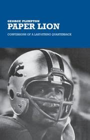 Cover of Paper Lion by George Plimpton