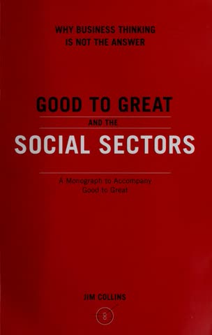 Cover of Good to Great in the Social Sectors by Jim Collins