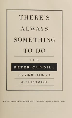 Cover of There's Always Something to Do: The Investment Philosophy of Peter Cundill by Christopher Risso-Gill